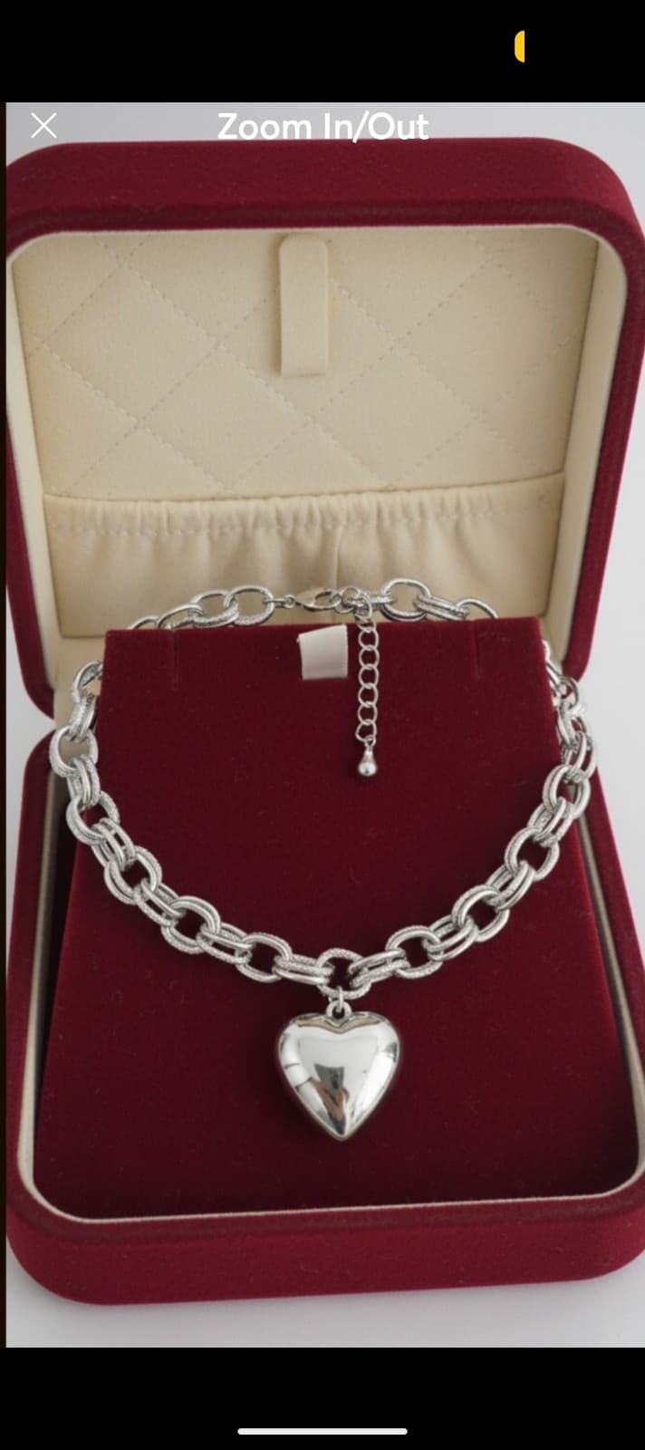 3 pc Rhinestone Heart Pendant & rhinestone heart pendant & Puffy heart chokers - Thumbnail 6