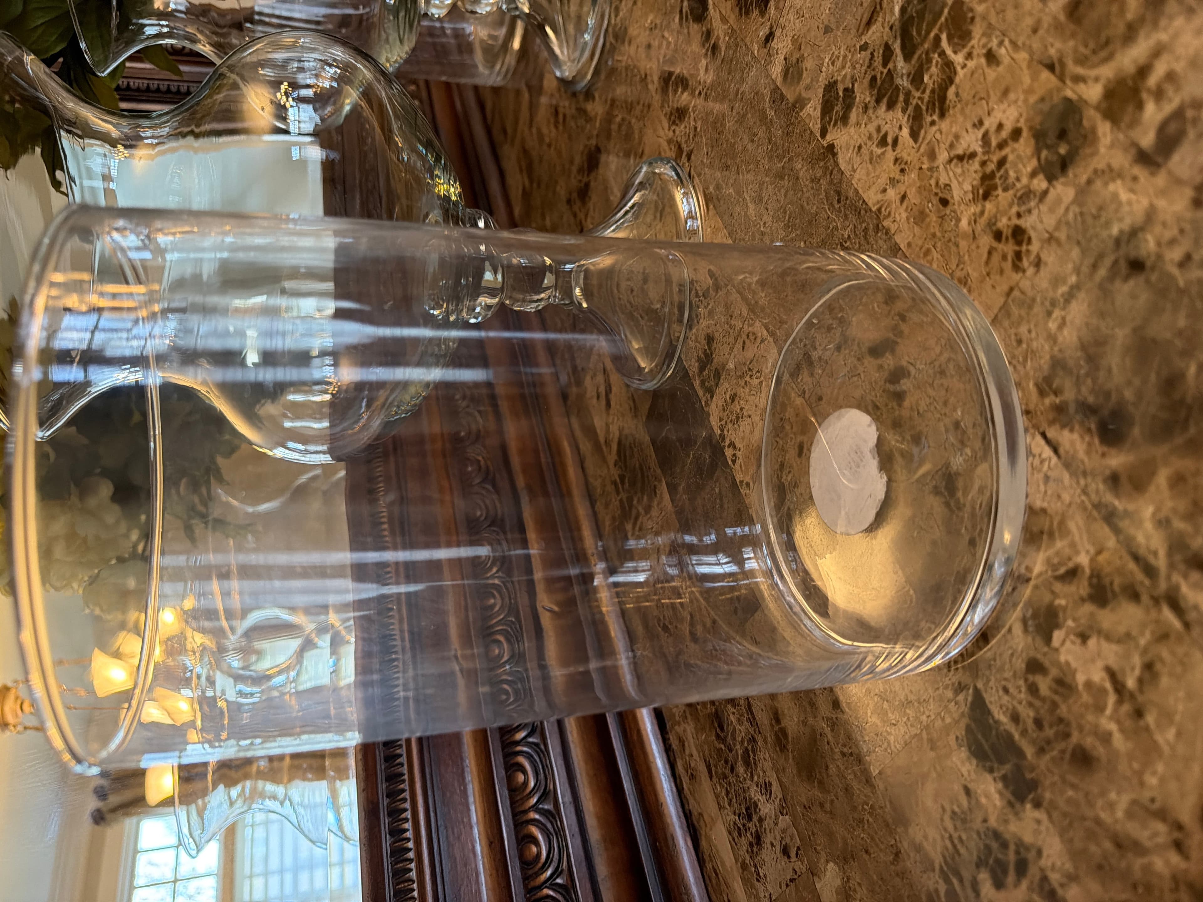 Clear Glass Vase - Tall Cylinder Shape - Home Décor - Image 1