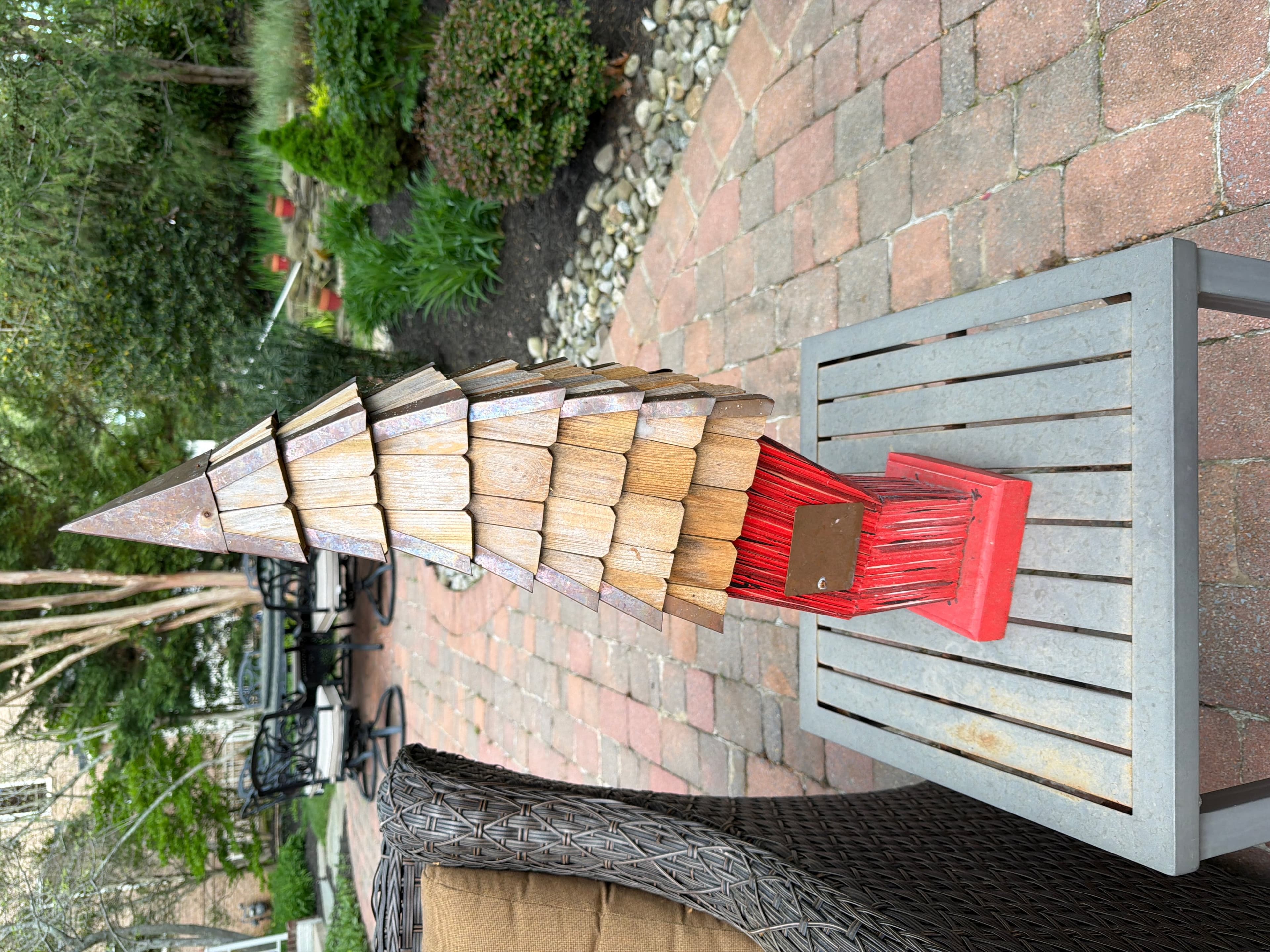 Birdhouse  with Red Base - Image 1