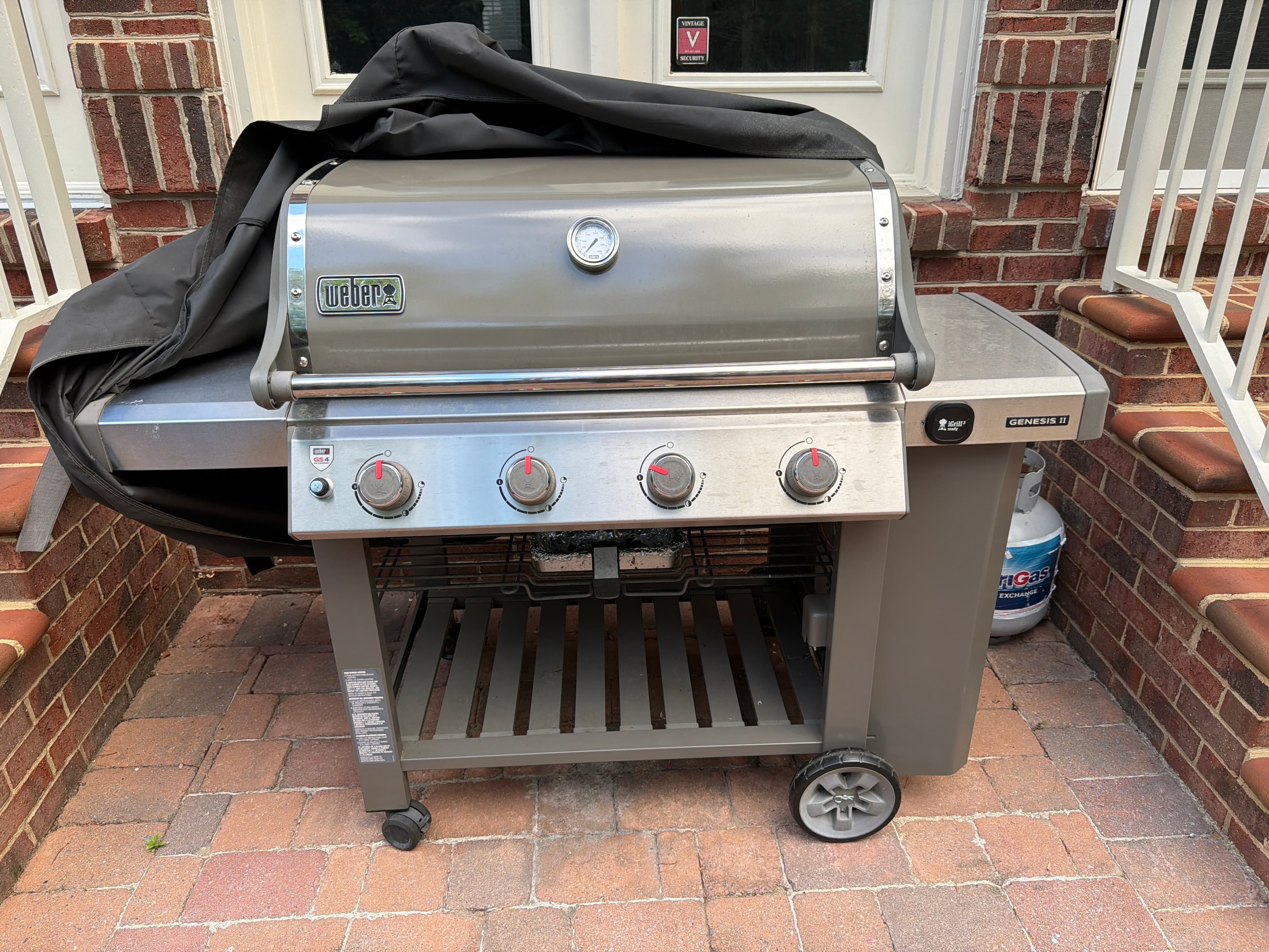 Weber Genesis II E-310 Gas Grill with Cover - 3 Burners, Stainless Steel - Image 1