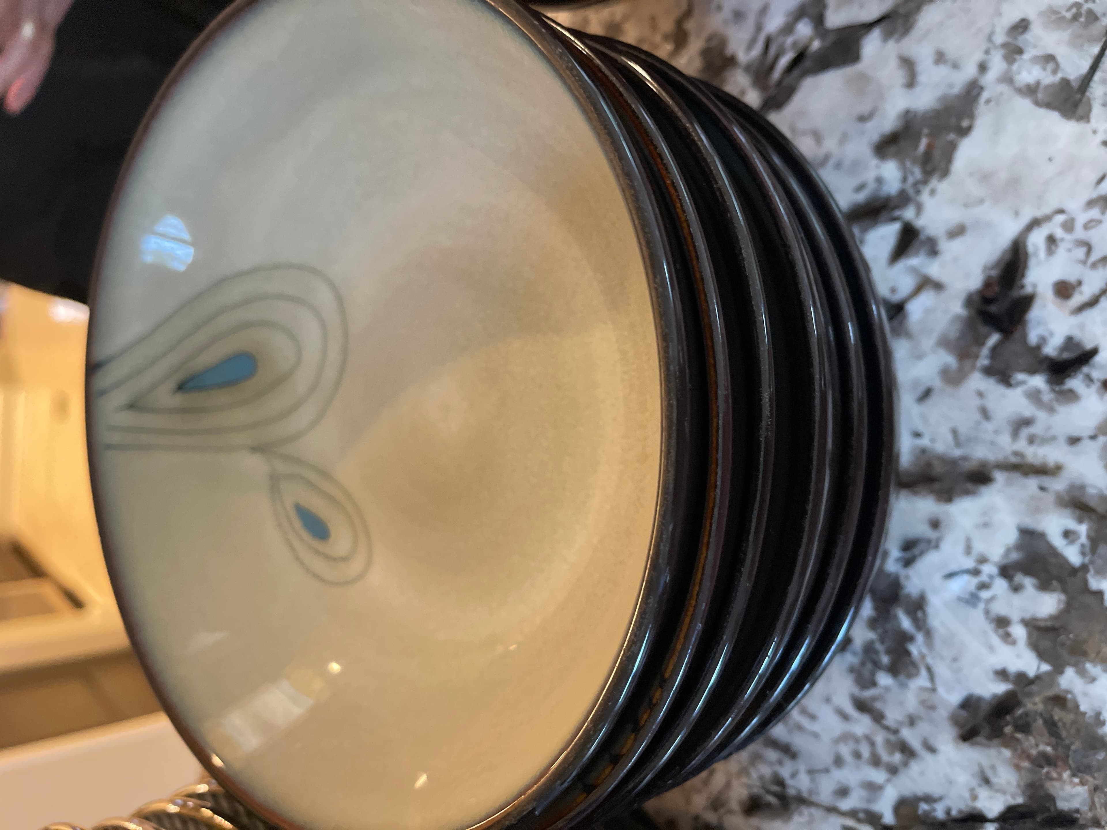 12 Pier 1 Teal Reactive Bowls - Image 1