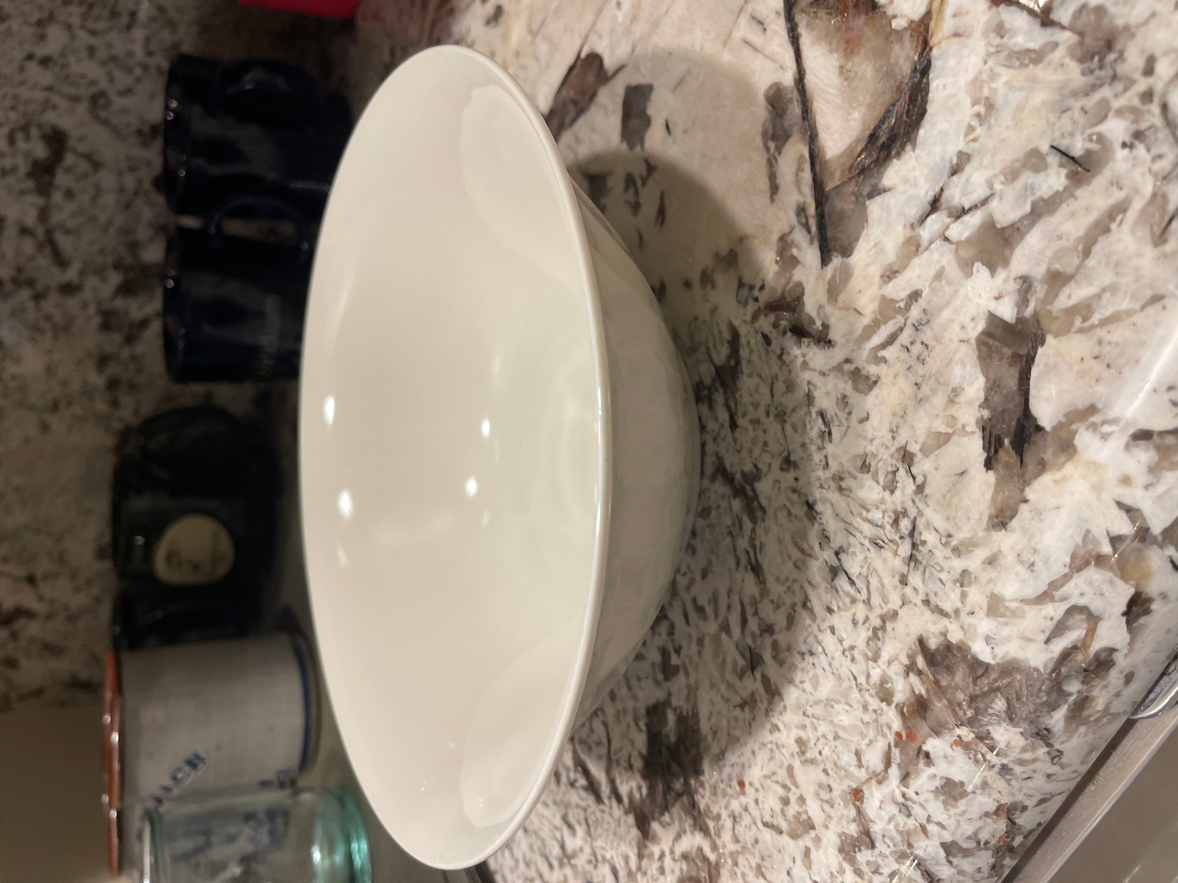 White Ceramic Bowl - Modern Design - Image 1
