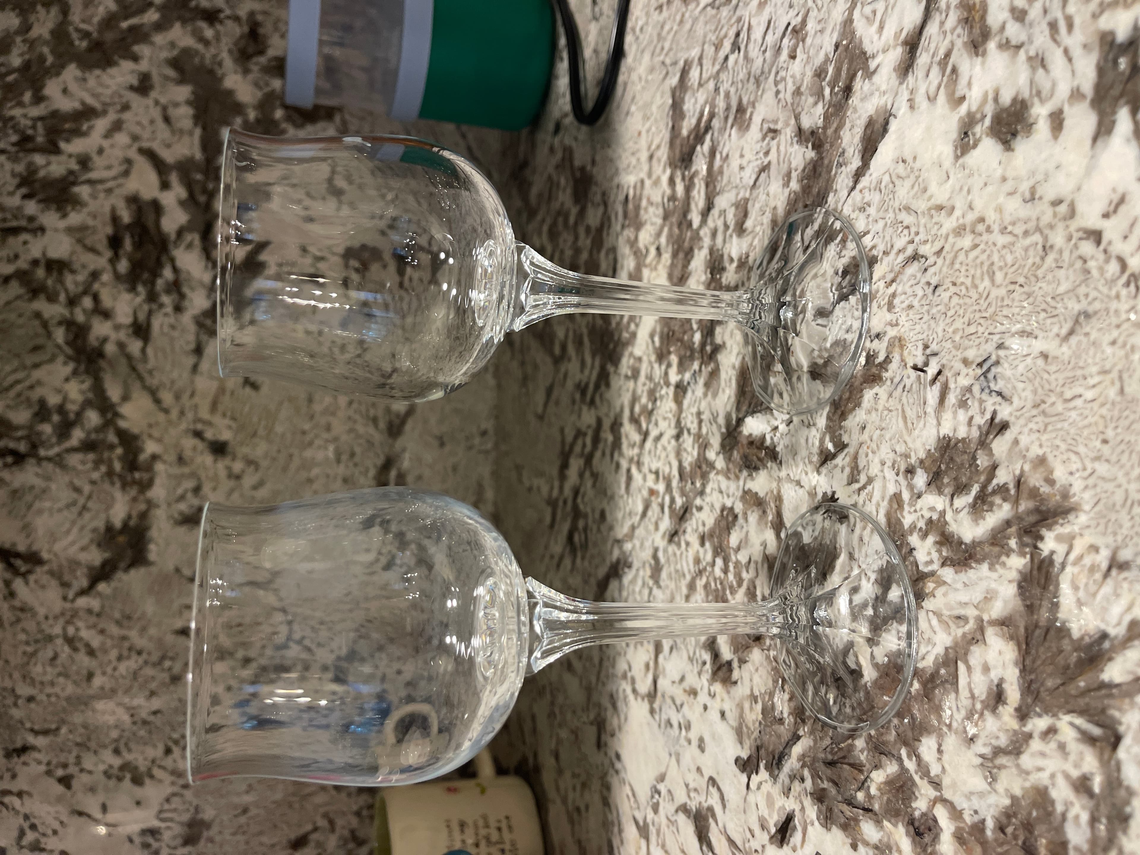 Set of 2 Vintage Crystal Sherry Glasses - Image 1
