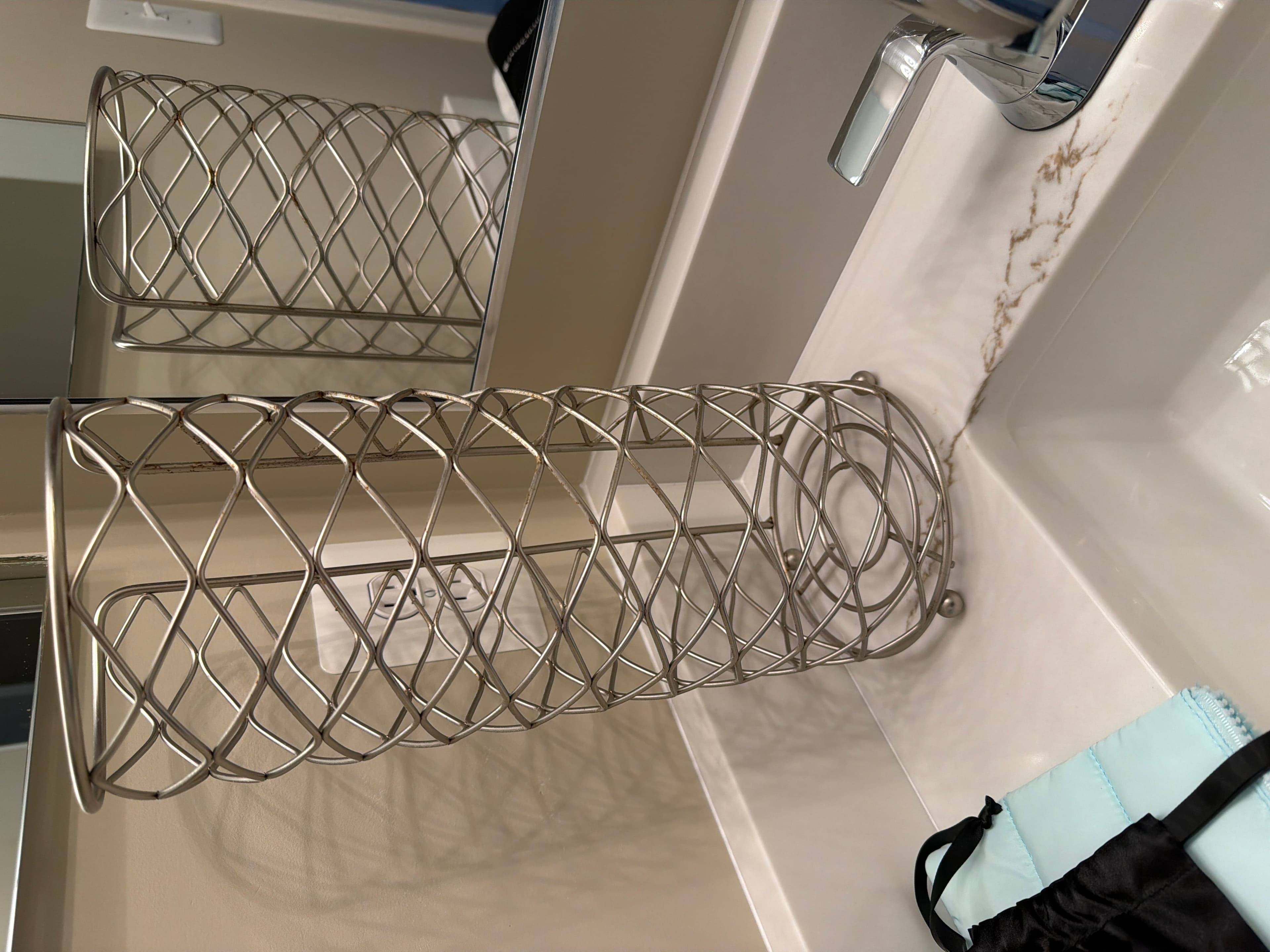 Metal Wire Bathroom Storage Organizer - Tall Cylinder Design - Image 1