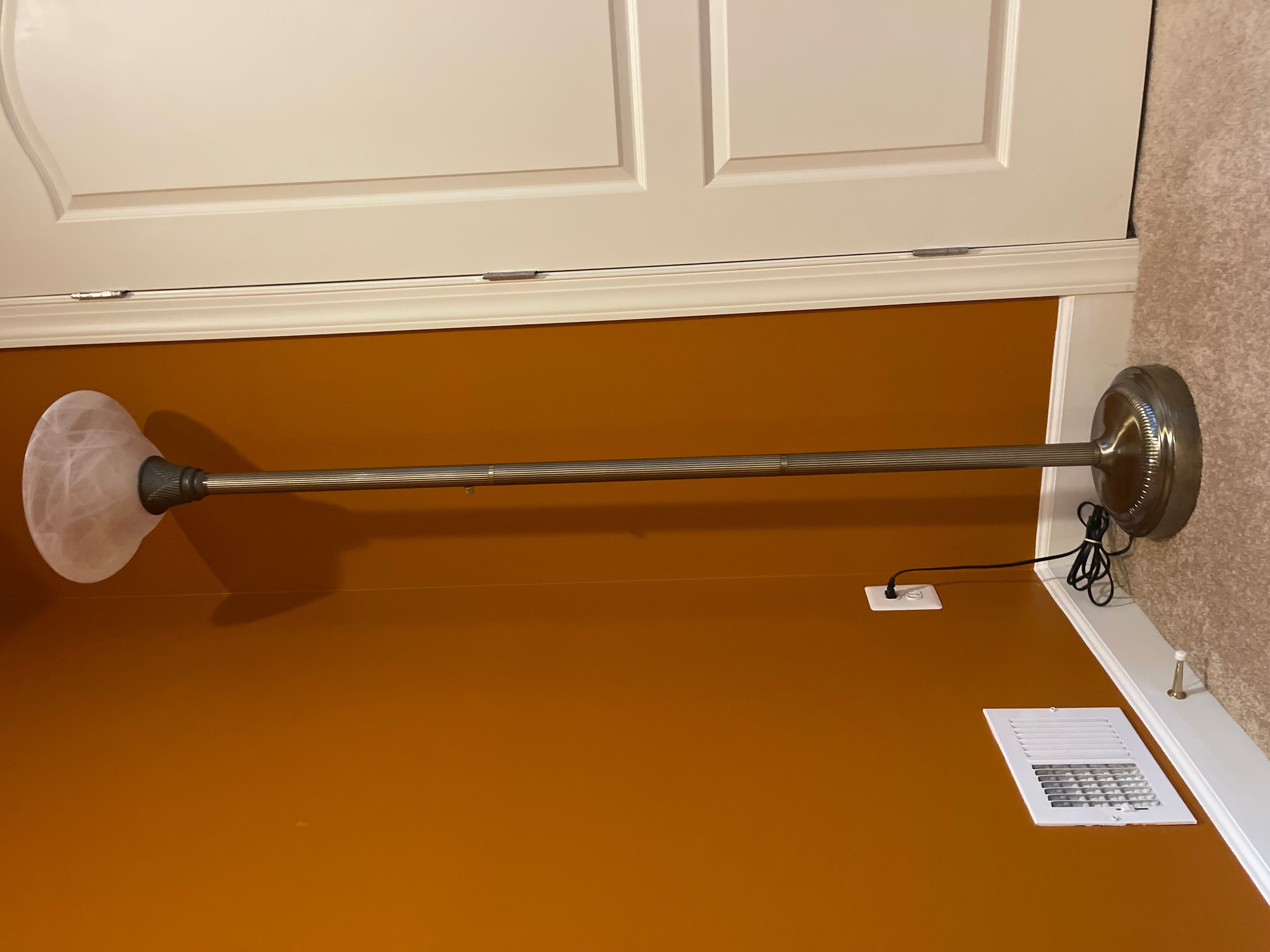 Floor Lamp with White Shade and Metal Base - Image 1