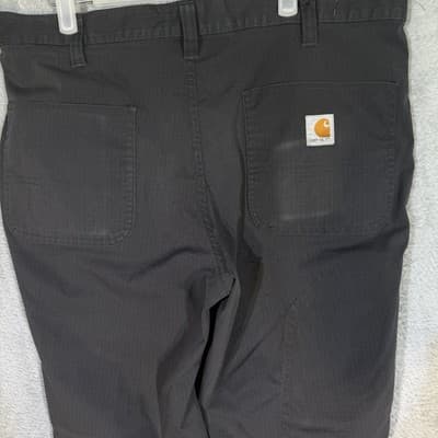 Carhartt Pants Mens 34x34 Gray Ripstop Relaxed Fit Workwear Utility Outdoor - Thumbnail 6