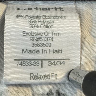 Carhartt Pants Mens 34x34 Gray Ripstop Relaxed Fit Workwear Utility Outdoor - Thumbnail 9
