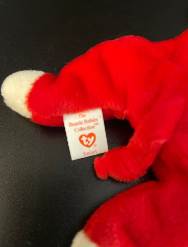 Ty Beanie Baby "Snort" the Red Bull Big & Small & Ty Pillow Pal "Red" the Bull - Thumbnail 9