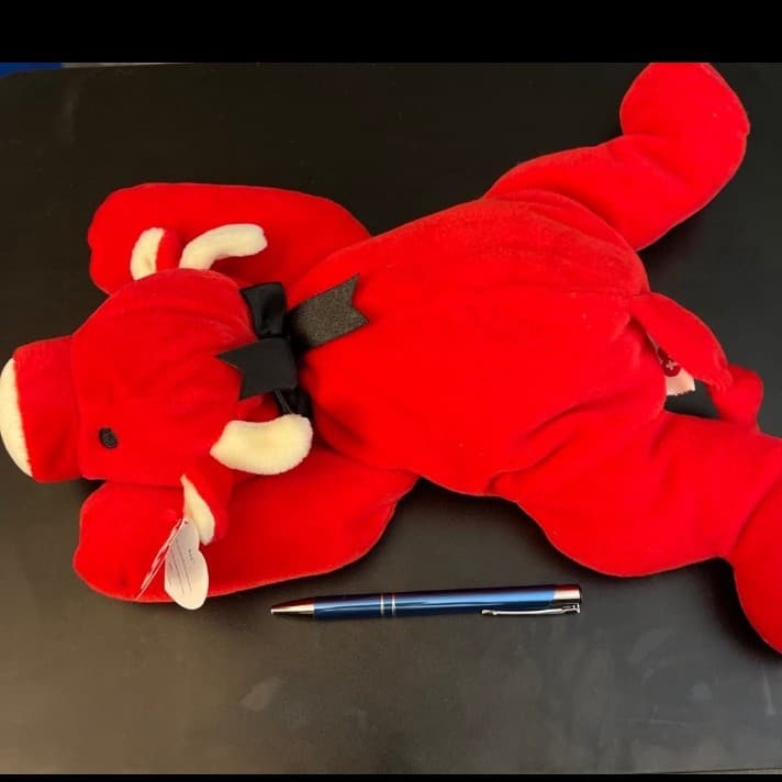 Ty Beanie Baby "Snort" the Red Bull Big & Small & Ty Pillow Pal "Red" the Bull - Thumbnail 7
