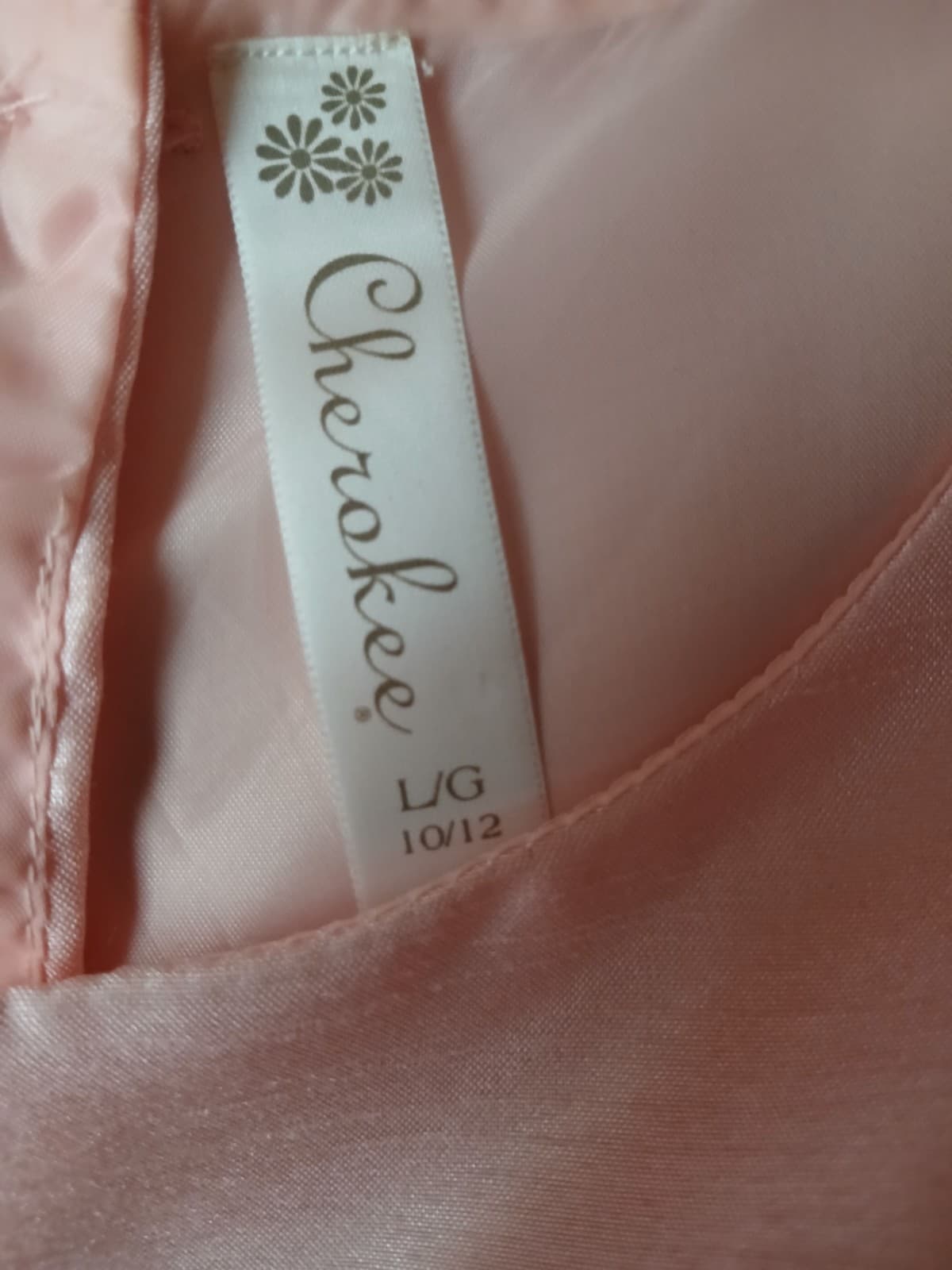 Cherokee Girls LG - 10/12 Blush-Pink Silver-Glitter Tulle Special-Occasion Dress - Thumbnail 3