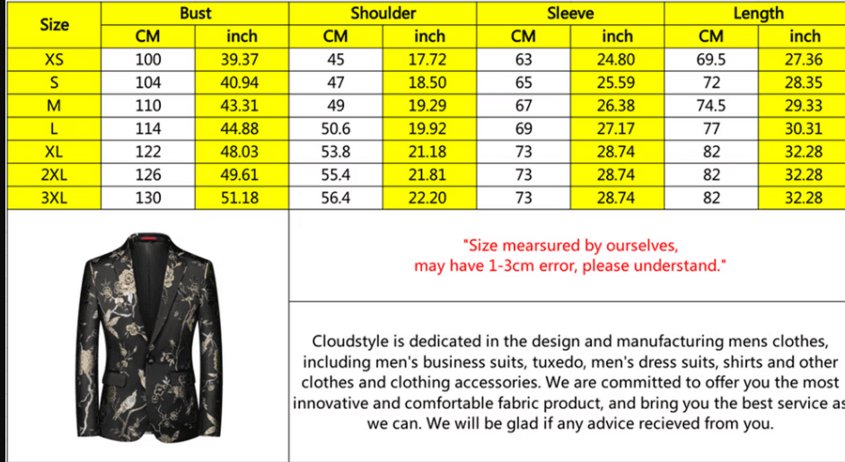 Cloudstyle Black Blue Floral Jacquard Blazer Size S Slim Fit Luxury Statement Ja - Thumbnail 4