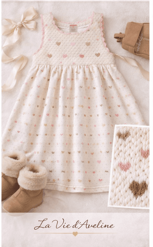 Gymboree Equestrian Club Sweater Dress 4T Pink Brown Heart Knit Jumper Toddler - Thumbnail 2