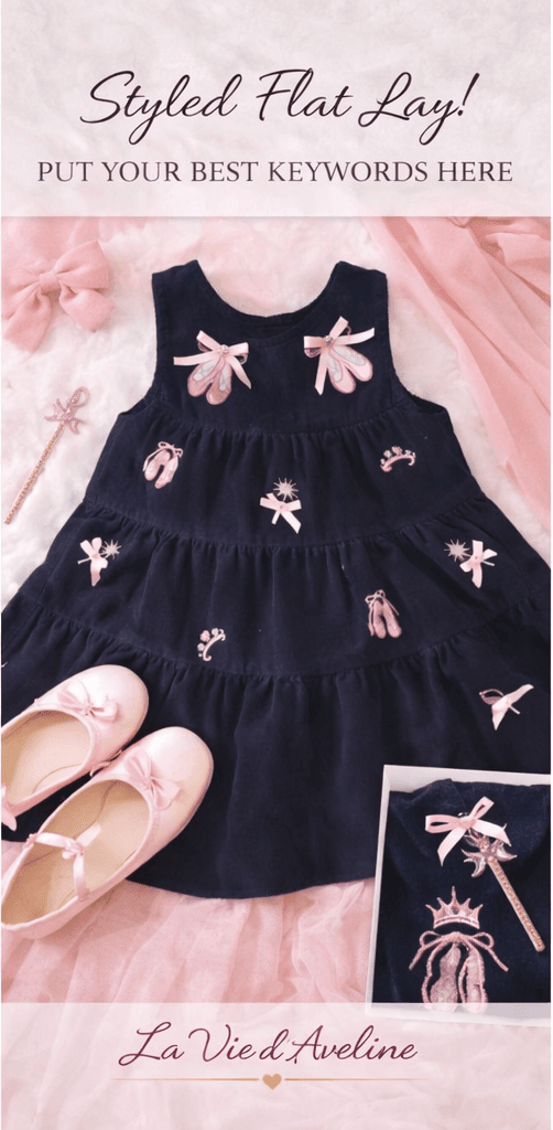Rare Editions Girls Navy Corduroy Jumper Dress 6X Pink Ballet Shoes Crown Bow - Thumbnail 2
