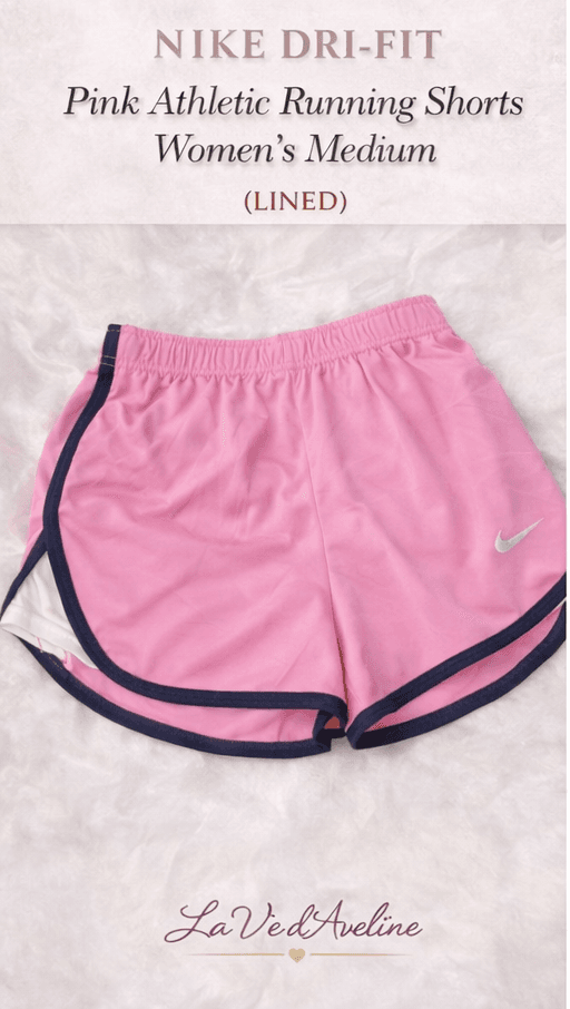 Nike Dri-FIT Pink Athletic Shorts Women’s Medium Running Gym Workout Lined - Image 1