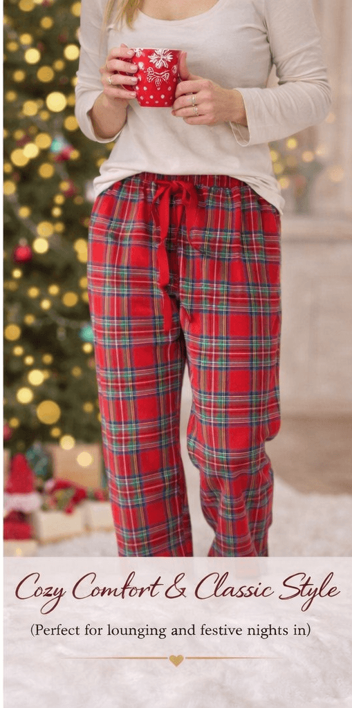 Old Navy Red Plaid Flannel Pajama Pants Women’s Medium Cotton Lounge Sleepwear - Thumbnail 3