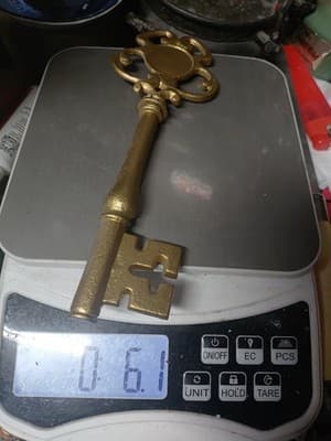 Large Cast Iron Decorative Skeleton Key 7 " Decorative Victorian Gothic Style" - Thumbnail 2