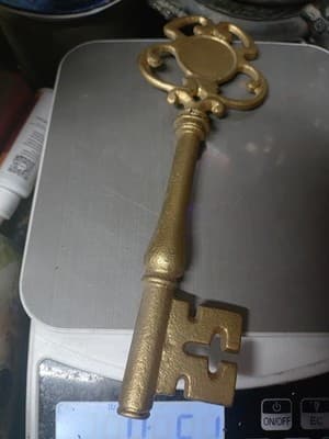 Large Cast Iron Decorative Skeleton Key 7 " Decorative Victorian Gothic Style" - Image 1