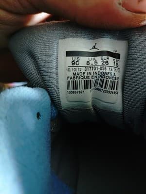 Nike Jordan Spizike Easter 'Stealth' Boy Girl Child Size 9C Sneaker Shoes - Thumbnail 5