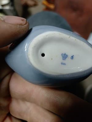 Collector's Piece: 3" Royal Copenhagen Mermaid on Rock Figurine, Signed... - Thumbnail 6