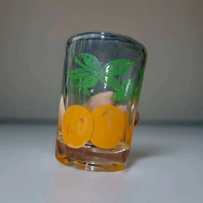 Set of 11 Vintage Federal Glass Orange Juice Glasses MCM Oranges 4oz Excellent - Thumbnail 5