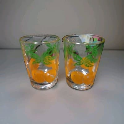 Set of 11 Vintage Federal Glass Orange Juice Glasses MCM Oranges 4oz Excellent - Thumbnail 8