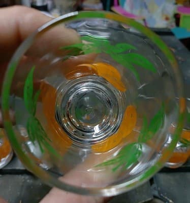 Set of 11 Vintage Federal Glass Orange Juice Glasses MCM Oranges 4oz Excellent - Thumbnail 4