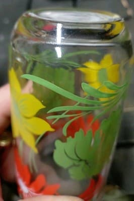 Vintage Hazel Atlas Garden Variety Floral Tumblers - Set of 4 - Excellent MCM - Thumbnail 8