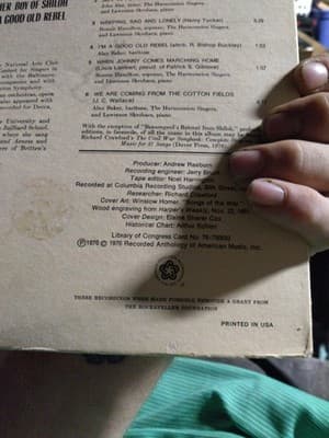 Songs Of The Civil War LP 1976 (New World) Tony Randall - Narrator, VG Condition - Thumbnail 3