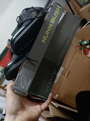 Nunn Bush Men's Baker Street Plain Toe Oxford Leather Black Kore Comfort Gel NIB - Thumbnail 2