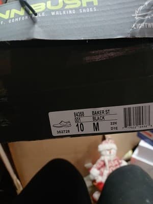 Nunn Bush Men's Baker Street Plain Toe Oxford Leather Black Kore Comfort Gel NIB - Thumbnail 3