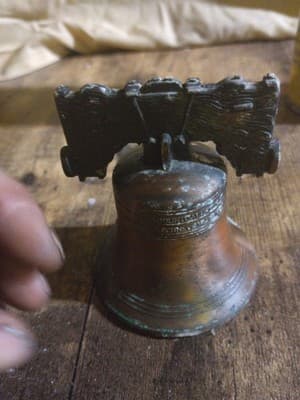 Vintage Miniature Liberty Bell Souvenir Nice Sounding - Thumbnail 2