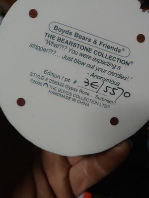 Boyds Bearstone Gypsy Rose…Surprise!!! #228332 - 1st Edition - Thumbnail 4