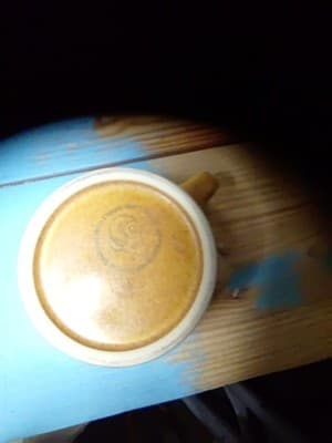 1 Denby England Coffee Mug English Brown Scrolls Ring Speckled Rams Head Mark - Thumbnail 6