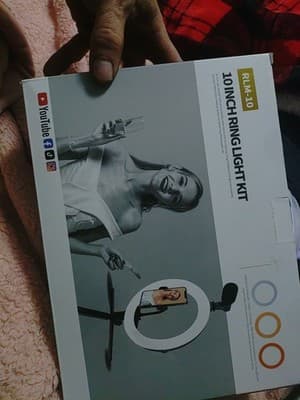 10" LED Ring Light with tripod, phone holder, 3-temp-modes, 10-brightness - Thumbnail 3