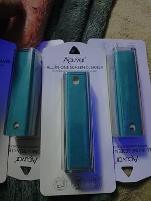 Acuvar all-in-one screen cleaner with phone stand. Blue - Image 1