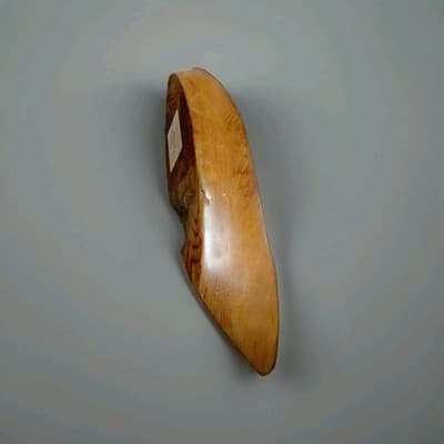 Large 21" Handcrafted Javanese Teak Root "Canoe" Bowl with Natural Bone Inlay – - Thumbnail 7