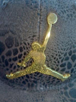 Air Jordan Jumpman Black Snapback Cap Hat Metal Silver Logo - Youth - Thumbnail 6