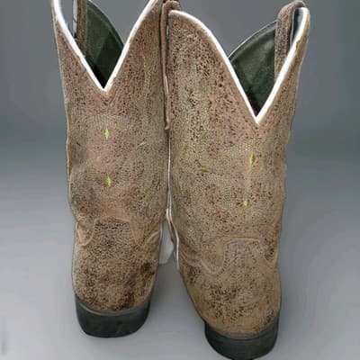 Ariat Tombstone Distressed Brown Leather Cowboy Boots Men Sz 5.5 Style 10007846 - Thumbnail 4