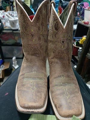 Ariat Tombstone Distressed Brown Leather Cowboy Boots Men Sz 5.5 Style 10007846 - Thumbnail 5
