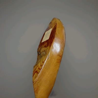 Large 21" Handcrafted Javanese Teak Root "Canoe" Bowl with Natural Bone Inlay – - Thumbnail 8