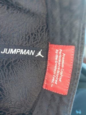 Air Jordan Elephant Print Youth Size Snapback Hat - Black / Red Bill / Metallic - Thumbnail 8