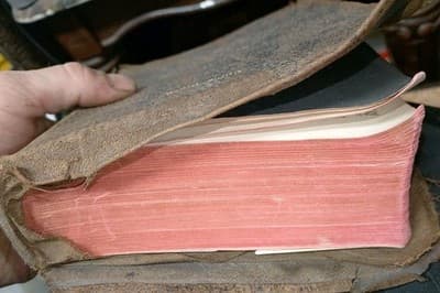 Antique 1899 German Bible Die Heilige Schrift Leather Aug. Becker Cleveland Ohio - Thumbnail 4