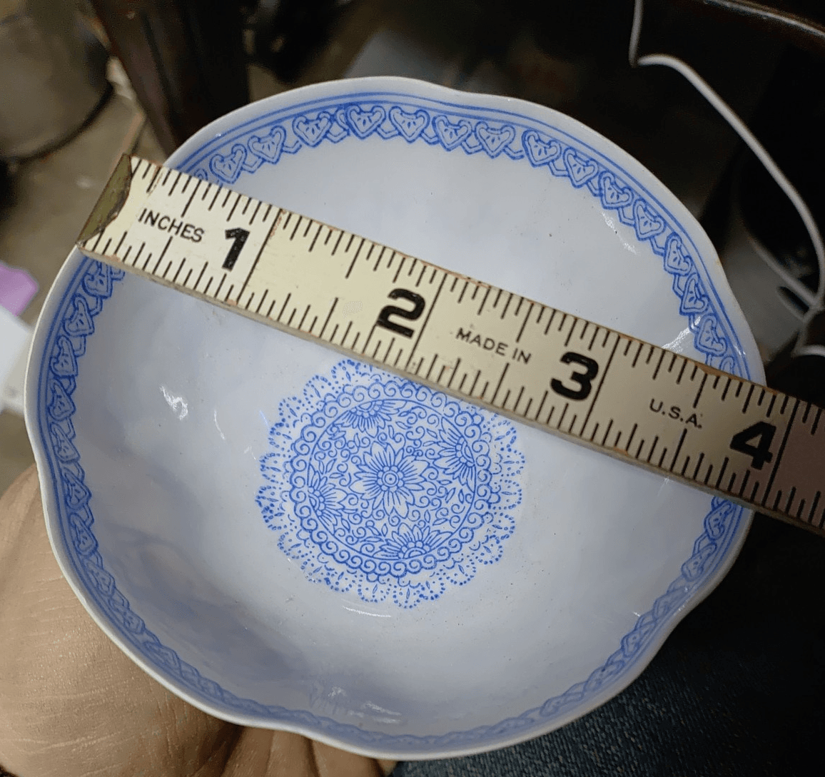 Antique Fine Porcelain Chinese Eggshell Bowl Marked with original box - Image 1