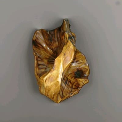 Antique Folk Art Solid One Piece Black Walnut Hand Carved Wood Basket - Thumbnail 3