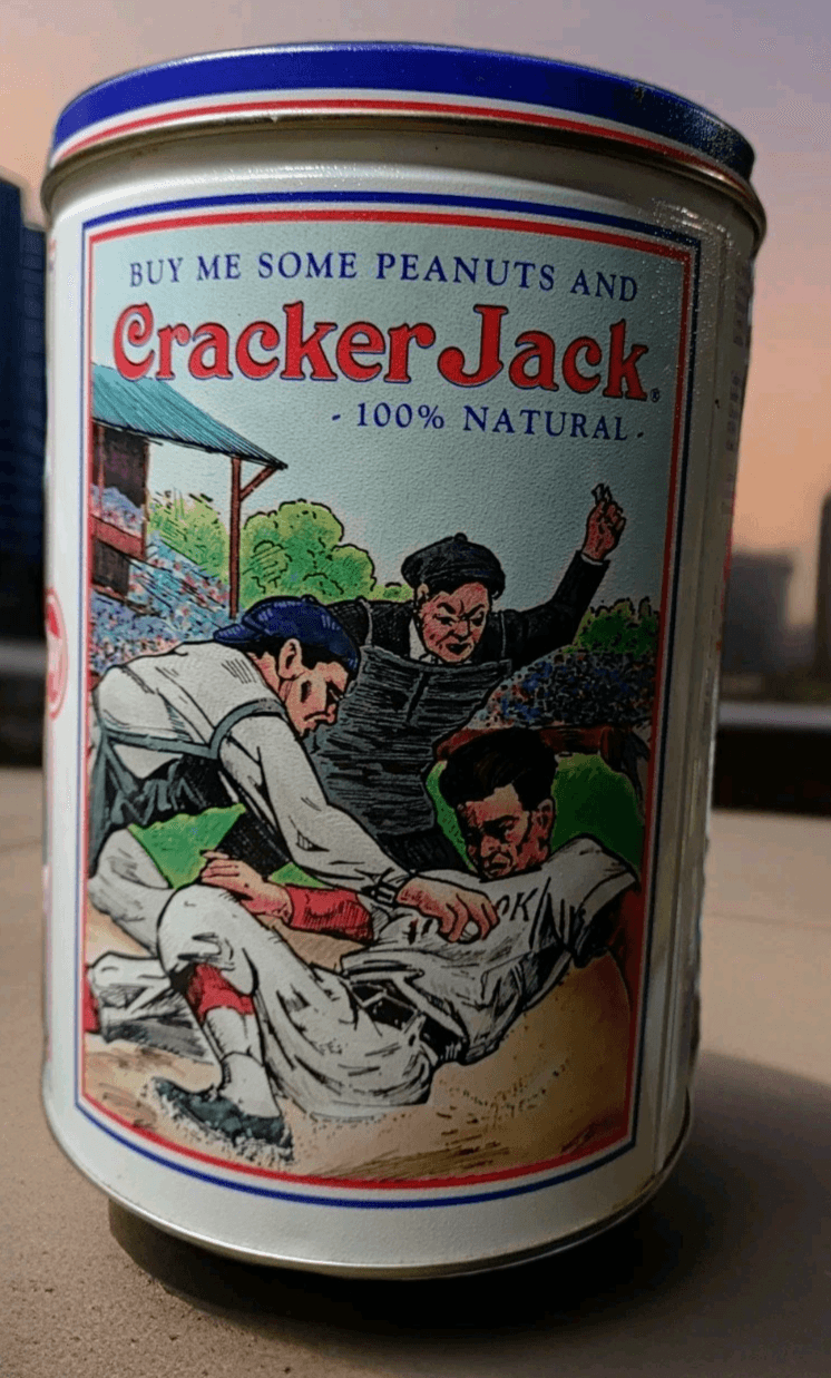 1990 Vintage Cracker Jack Limited Edition Collectible Tin Advertising 3 Scenes - Thumbnail 5