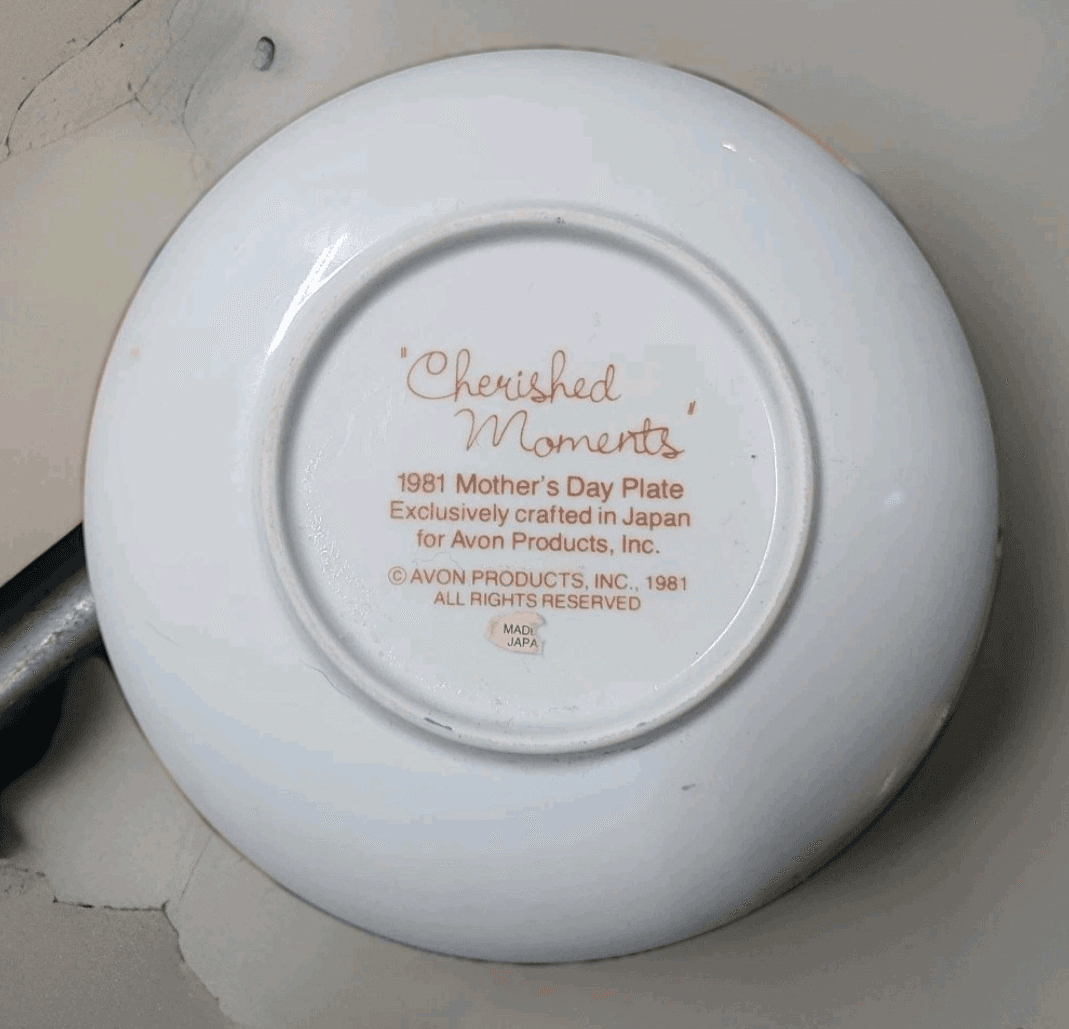 AVON 1981 Mother’s Day Plate Cherished Moments Last Forever 5” Porcelain Japan - Thumbnail 2