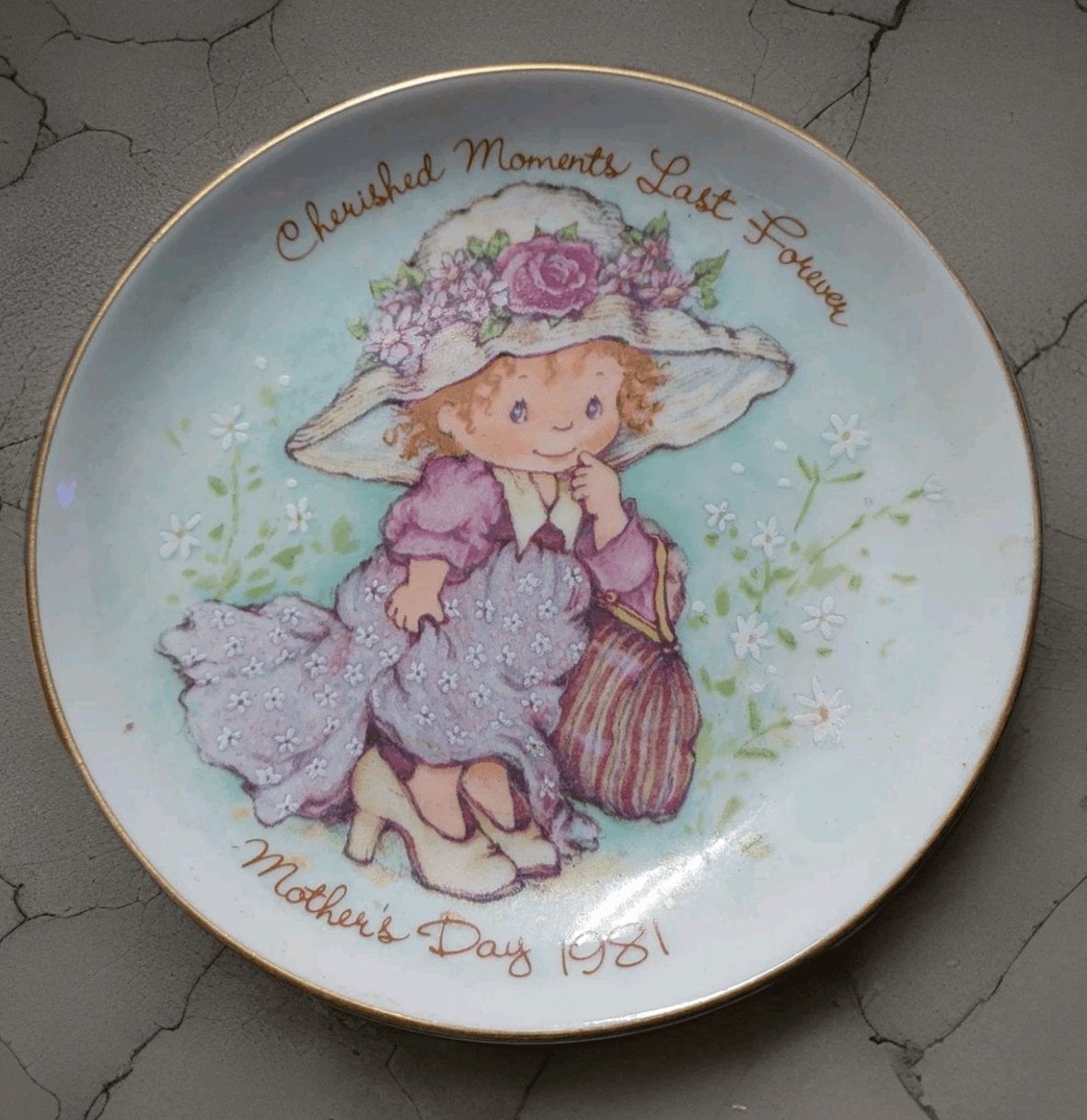 AVON 1981 Mother’s Day Plate Cherished Moments Last Forever 5” Porcelain Japan - Image 1