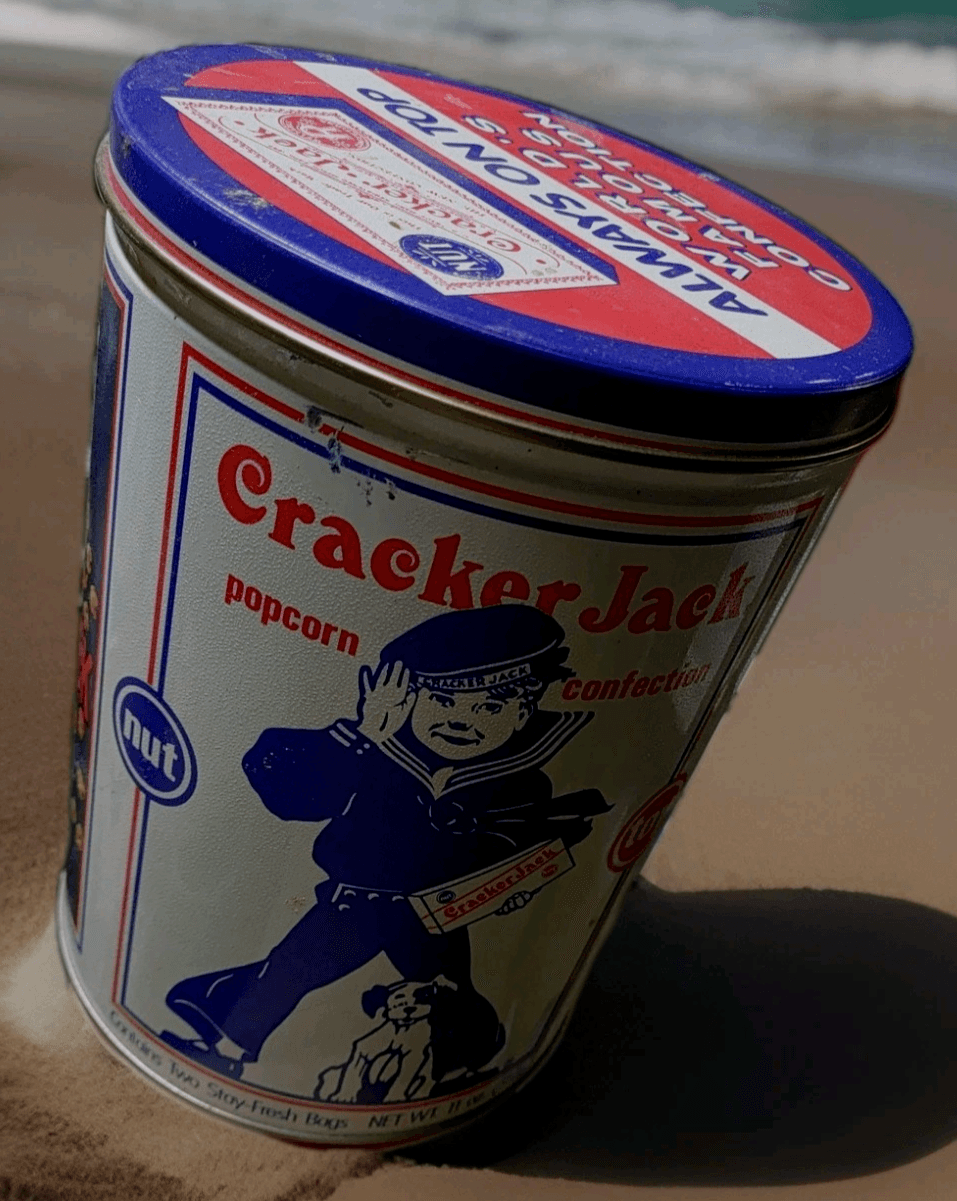 1990 Vintage Cracker Jack Limited Edition Collectible Tin Advertising 3 Scenes - Image 1