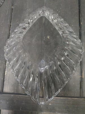 VTG Mikasa Lydia 11" Crystal Bowl Large Centerpiece Tulip Scalloped Ribbed HEAVY - Thumbnail 3