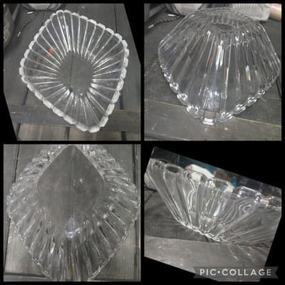 VTG Mikasa Lydia 11" Crystal Bowl Large Centerpiece Tulip Scalloped Ribbed HEAVY - Image 1